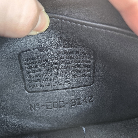 vintage Coach black mini hippie flap leather saddlebag 9142 made in USA - Picture 7 of 8